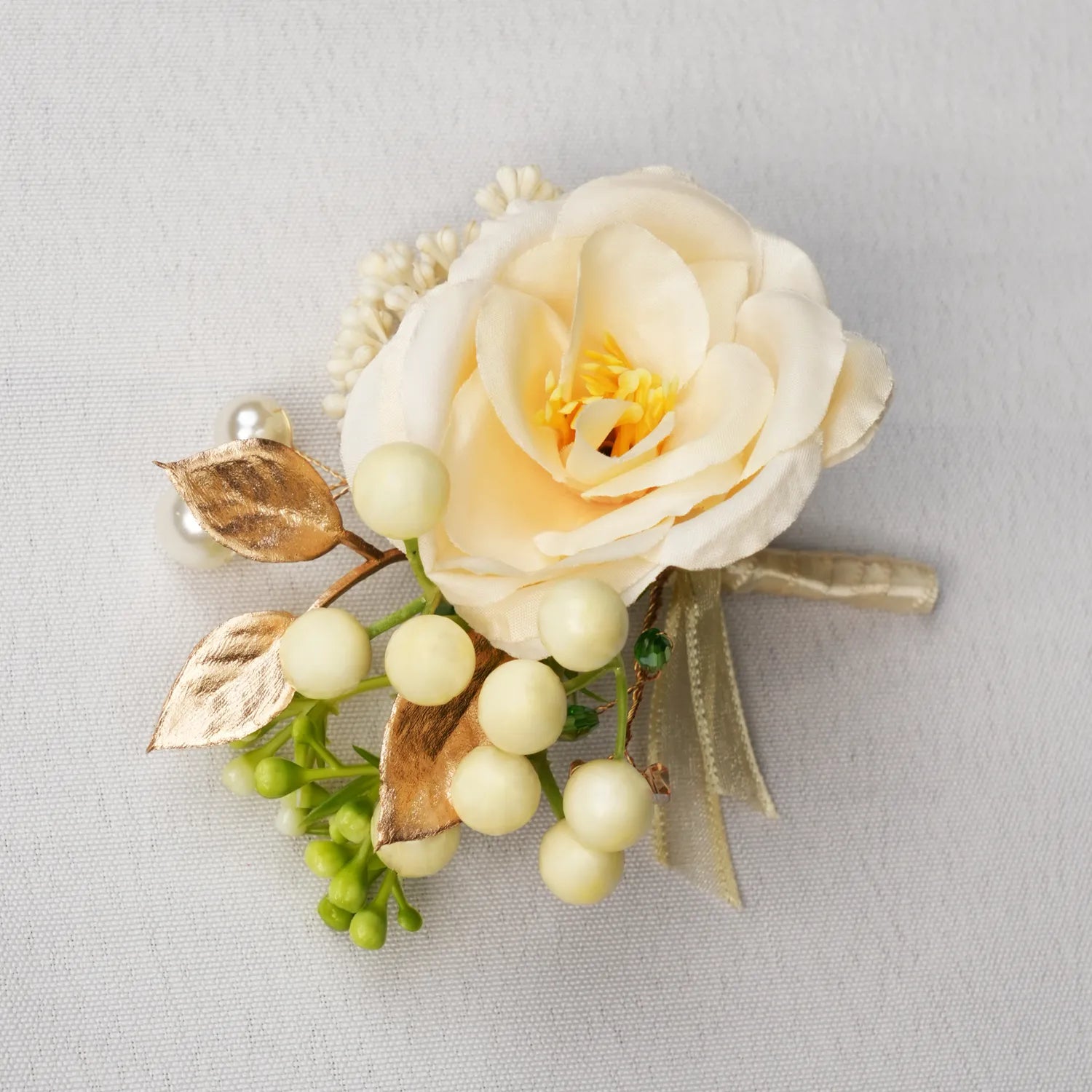 Uflower Boutonnieres in Champagne MG80010-02*6