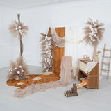 Uflower Pampas Grass Rose Wedding Floral Arrangement KT Backdrop Decor SET80163 - Uflower