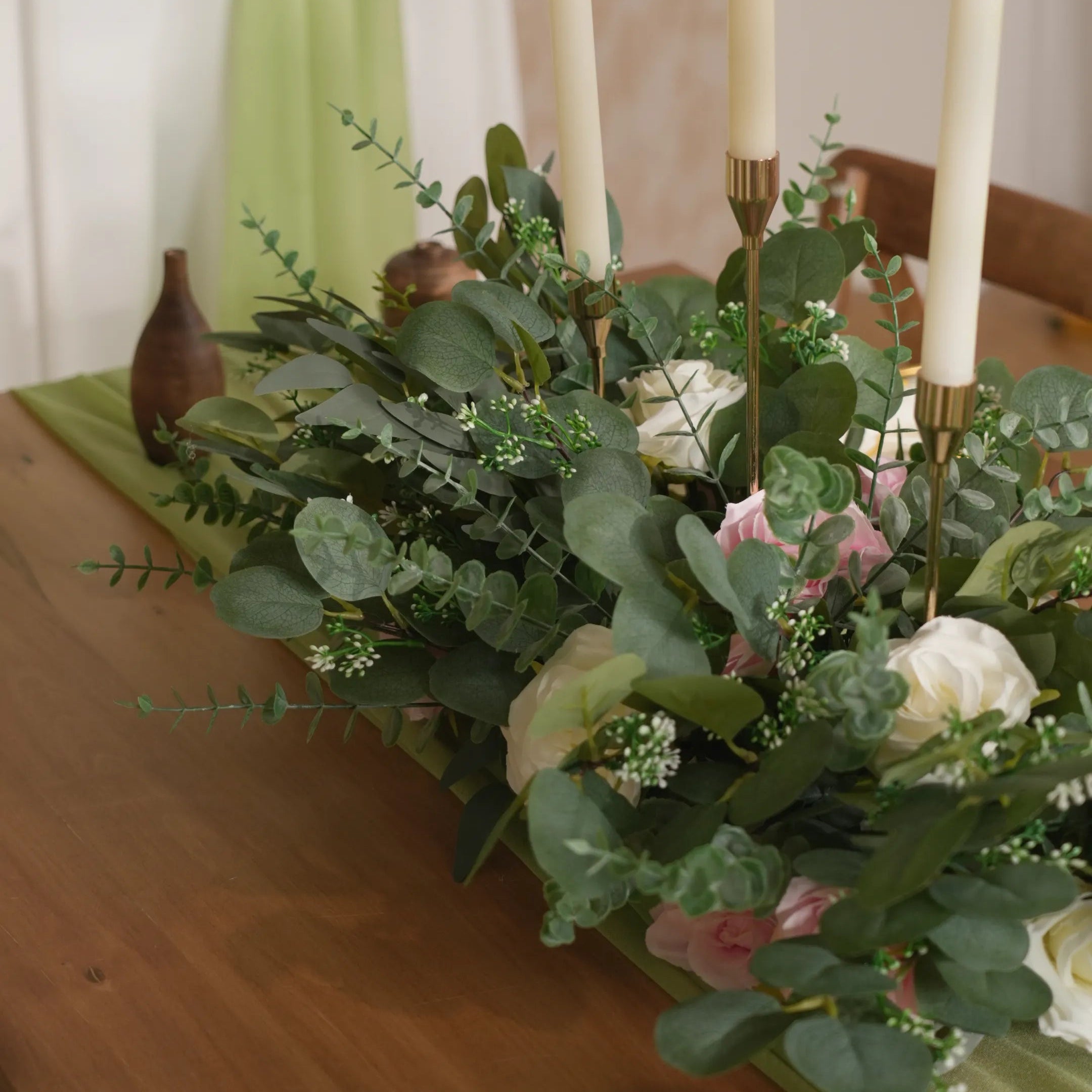 DIY Centerpiece Kit – Rose & Eucalyptus Floral Arrangement Set