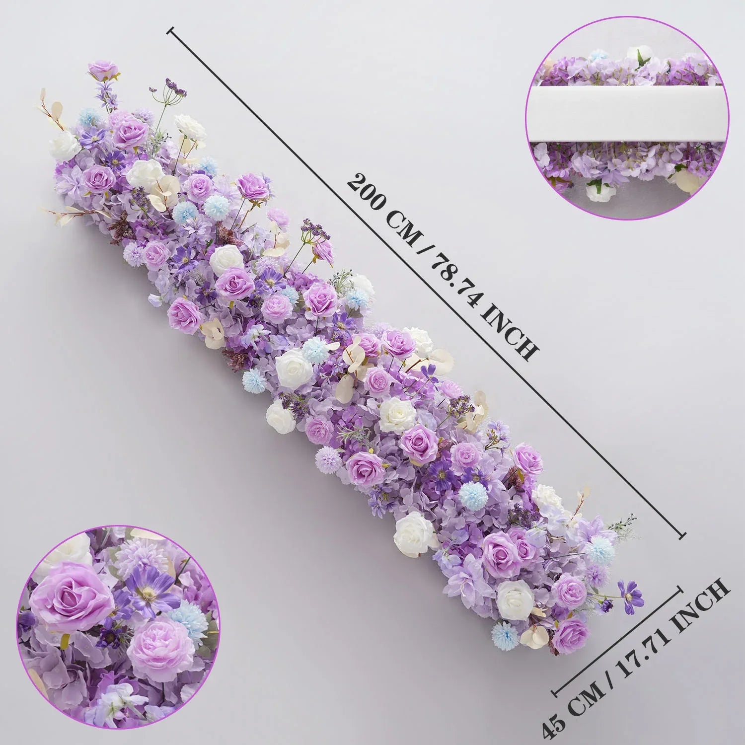 Uflower Purple Rose Floral Door Arch Wedding Party Backdrop Decoration MC80093 - Uflower