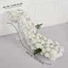 Uflower White Rose Table Runner Sofa Floral Wedding Backdrop Decor SET80120 - Uflower