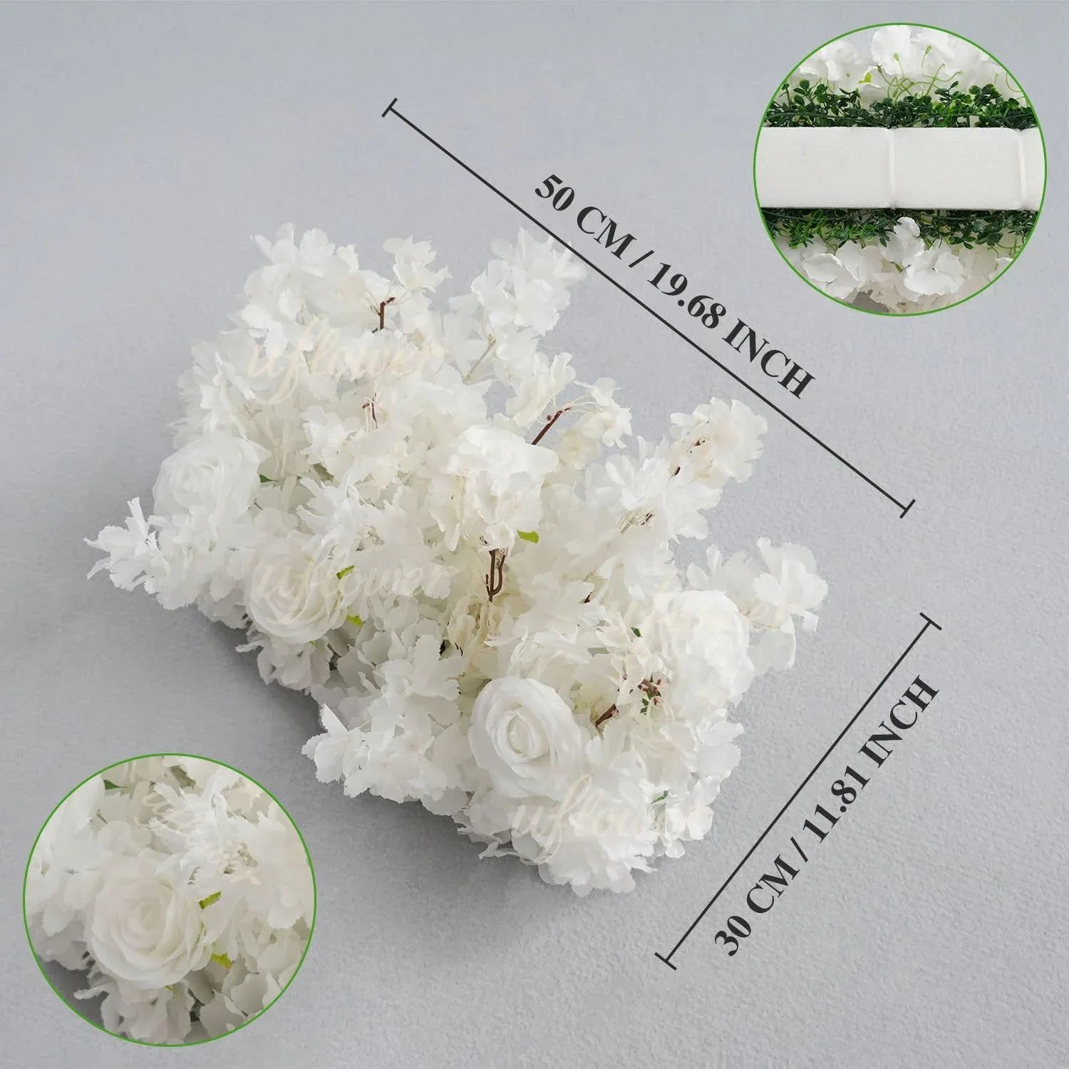 Uflower White Cherry Blossoms Wedding Background KT Board Decoration MC80205 - Uflower