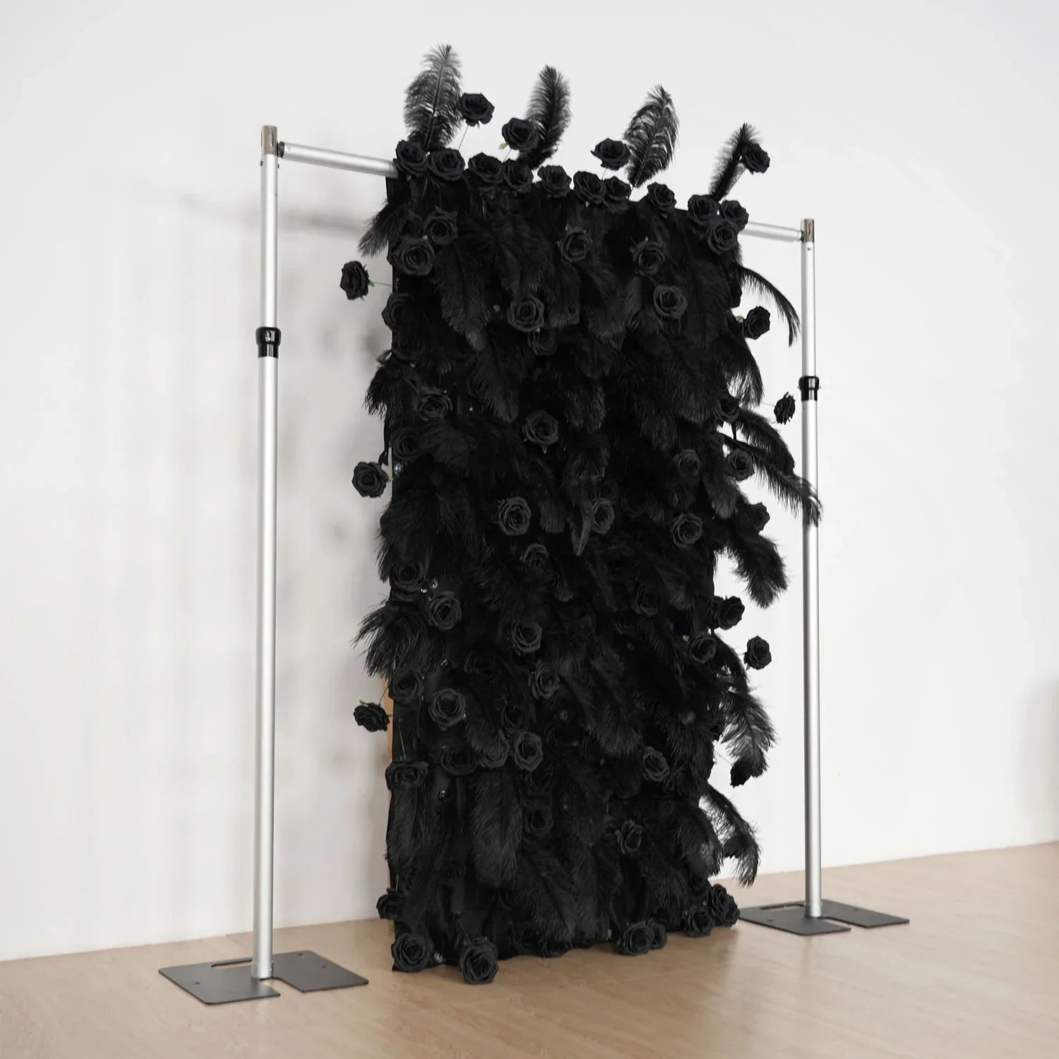 Uflower Artificial Black 5D Flower Wall Wedding Backdrop Decoration MA80034-01 - Uflower