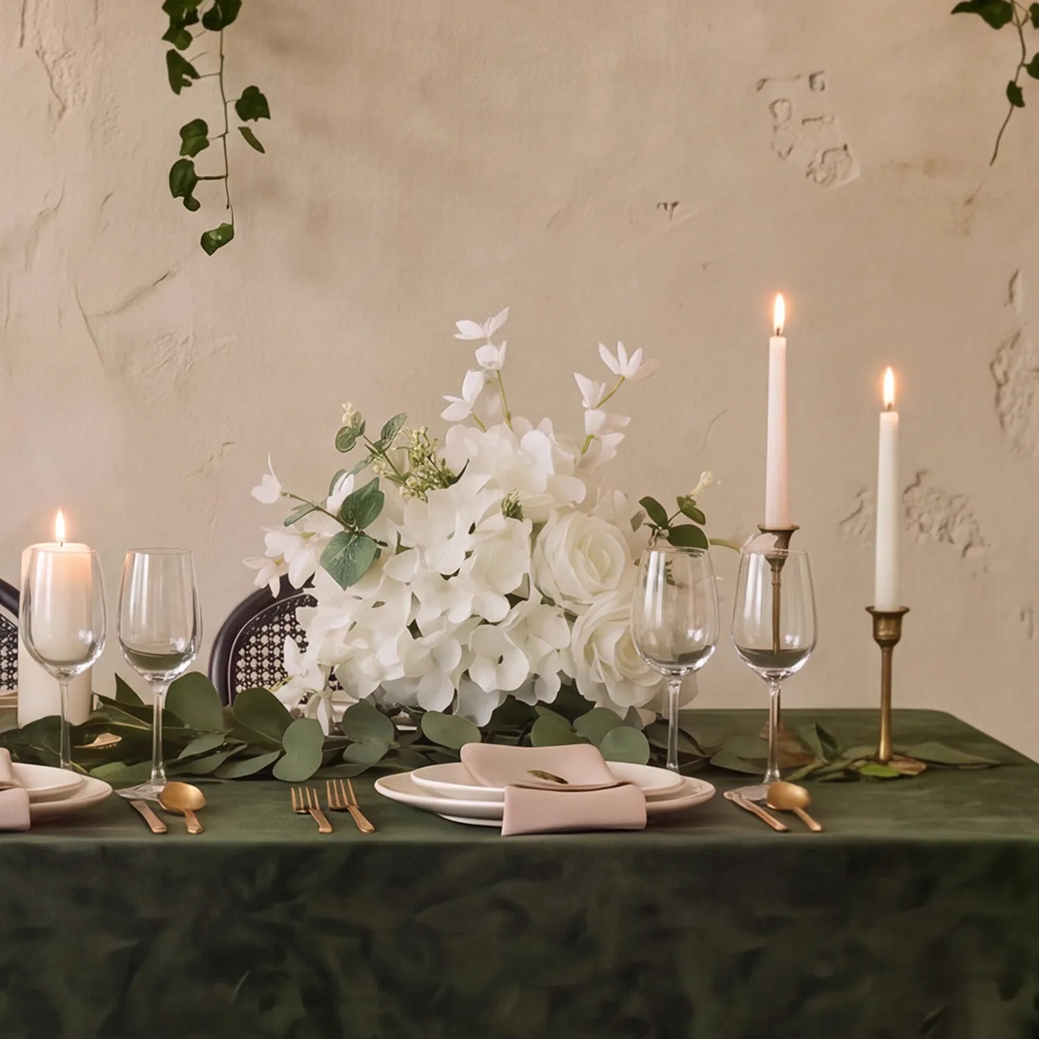 Elegant Wedding Floral Decor – Ground Flowers, Centerpieces & Welcome Sign
