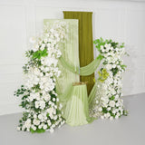 Uflower White Floral Greenery Horn Arch Wedding Party Backdrop Decor SET80159 - Uflower