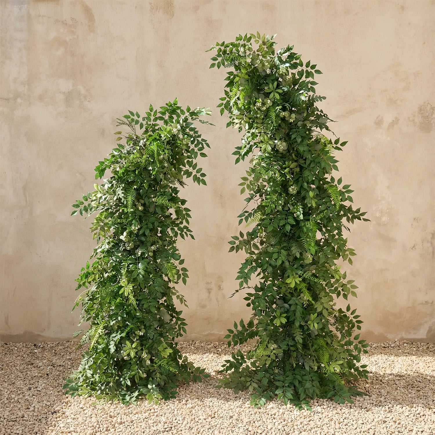 Uflower Green Leaf Horn Arch Wedding Party Backdrop Decor SET80125