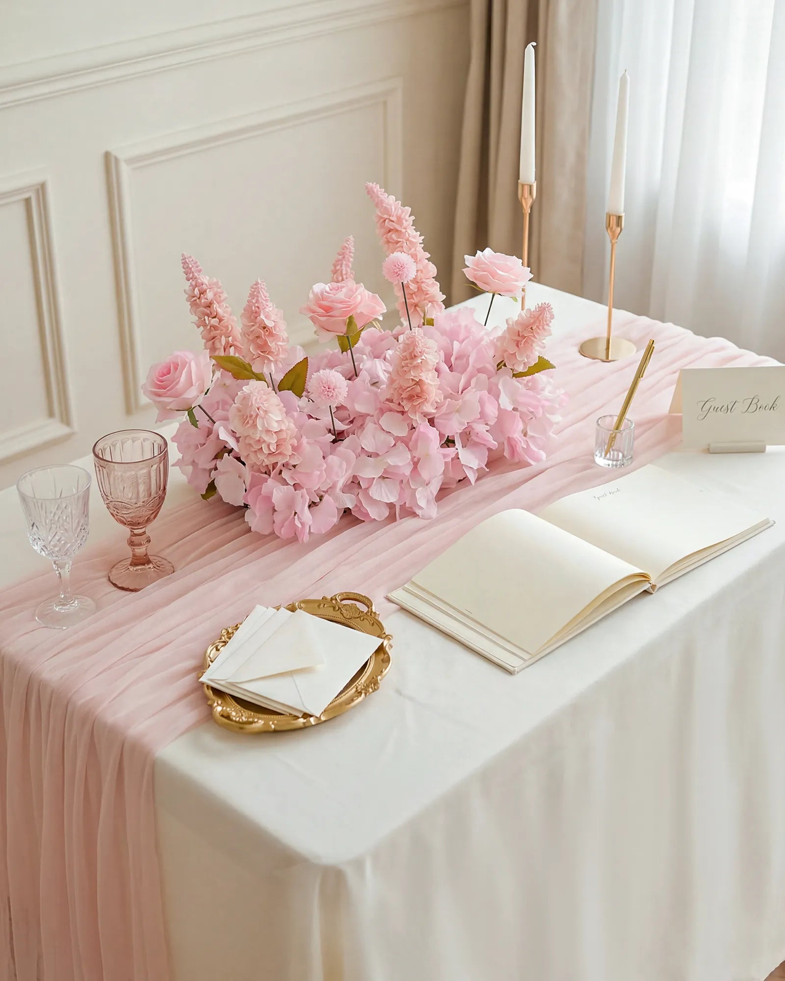 Uflower 50cm Mix Pink Rose Flower Row MC89006-03