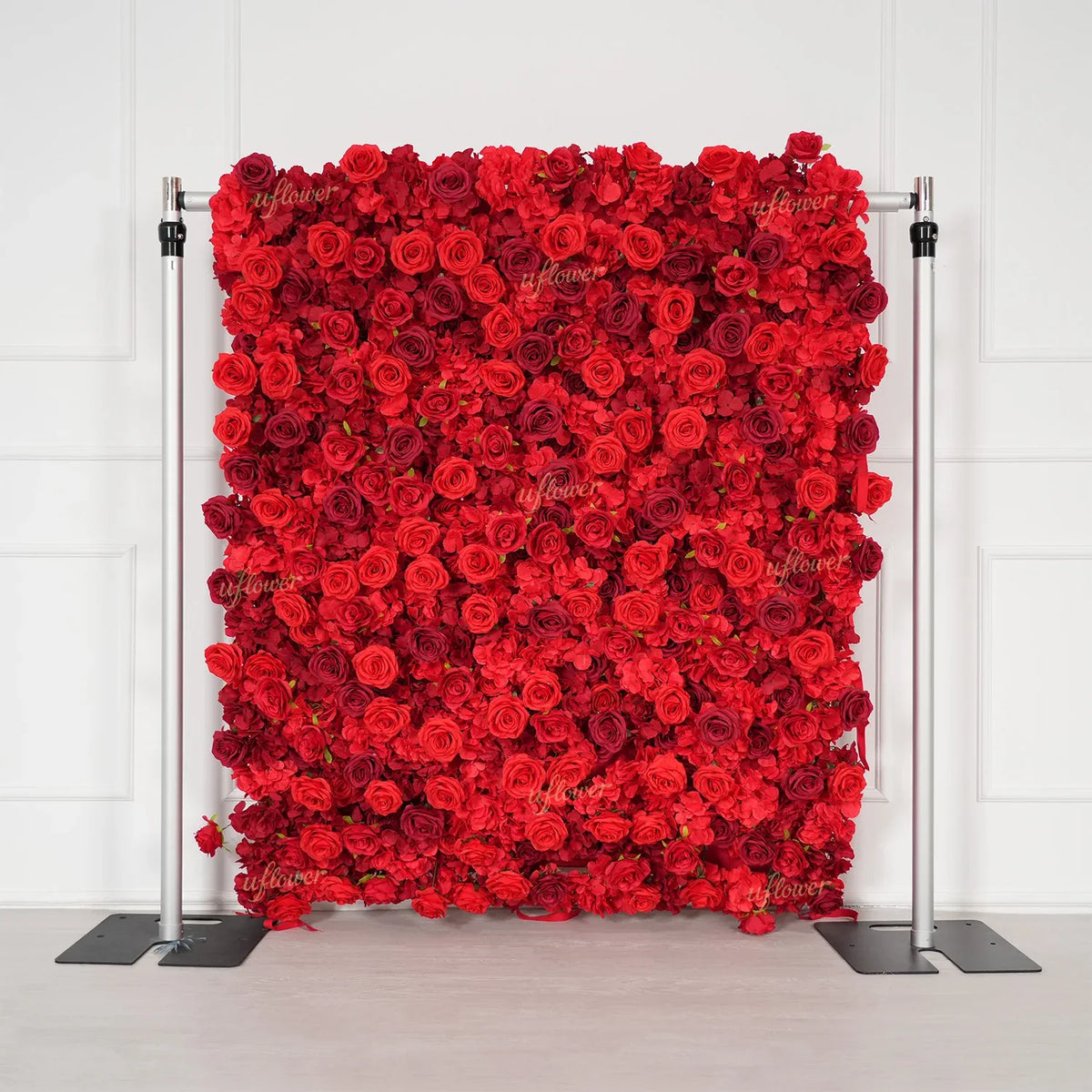 Uflower Artificial Red Rose Wedding Flower Wall Decoration SET80028 - Uflower