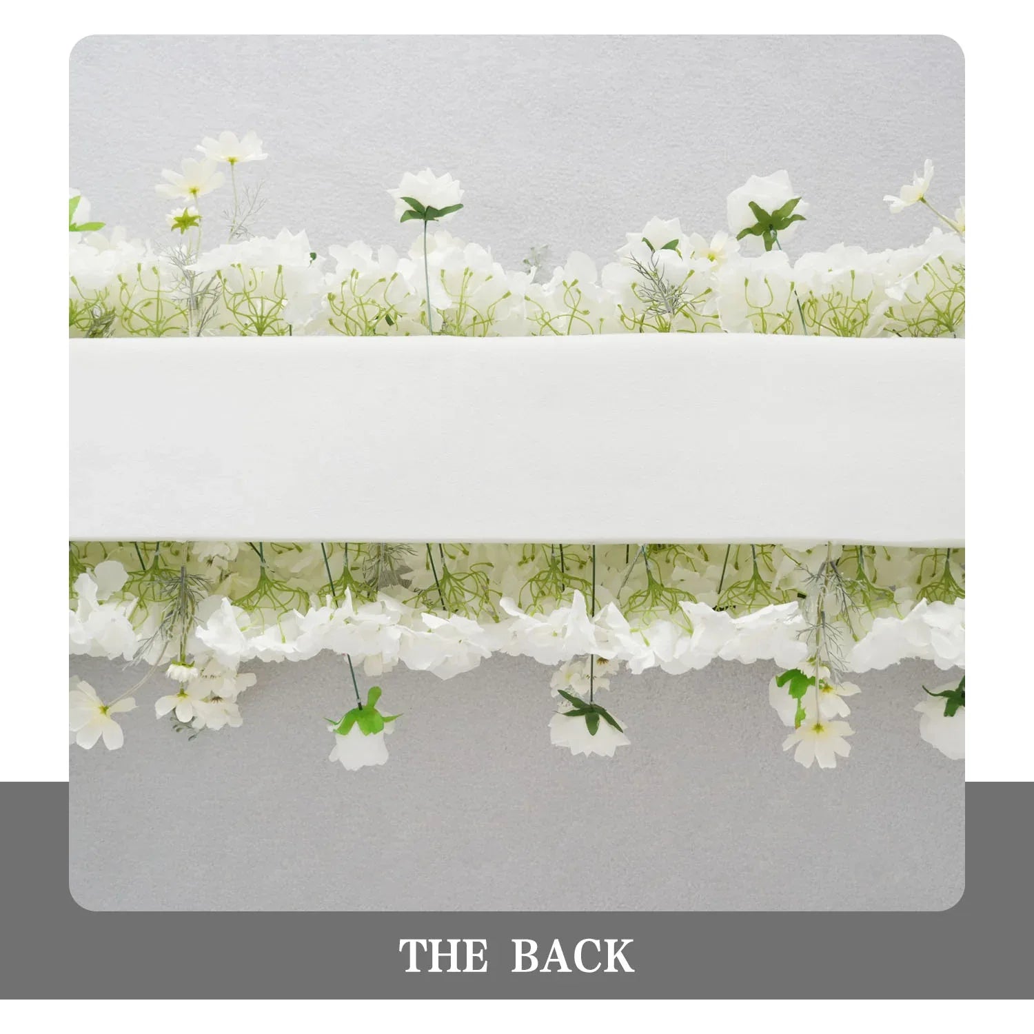 Uflower White Rose Sofa Table Runner Floor Flower Arrangement SET80099 - Uflower