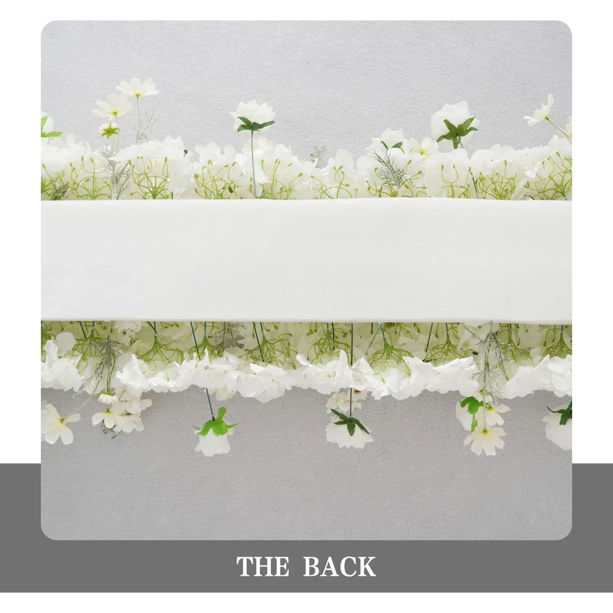 Uflower White Rose Sofa Table Runner Floor Flower Arrangement SET80099 - Uflower