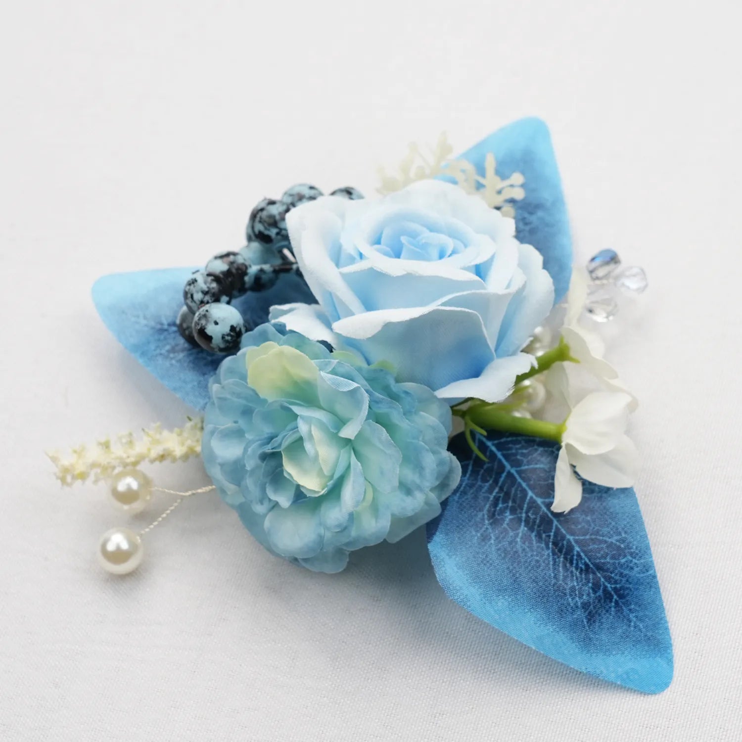 Uflower Wrist Corsages in Dusty Blue MG80007-04*6