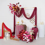 Uflower Red Pink Flower Arrangement Wedding Party Backdrop Floral Props SET80190 - Uflower