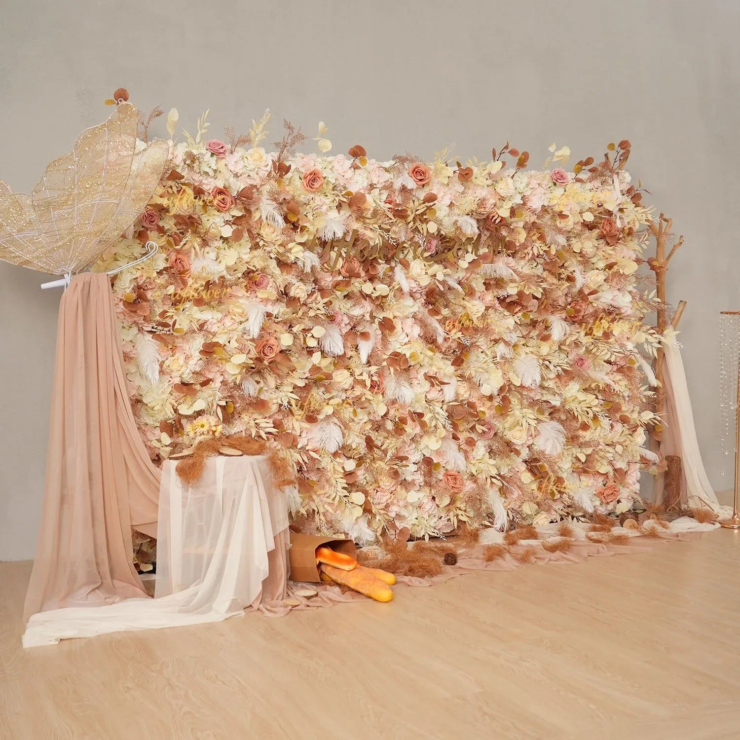 Uflower Khaki Eucalyptus Flower Wall Wedding Party Backdrop Decor SET80181 - Uflower