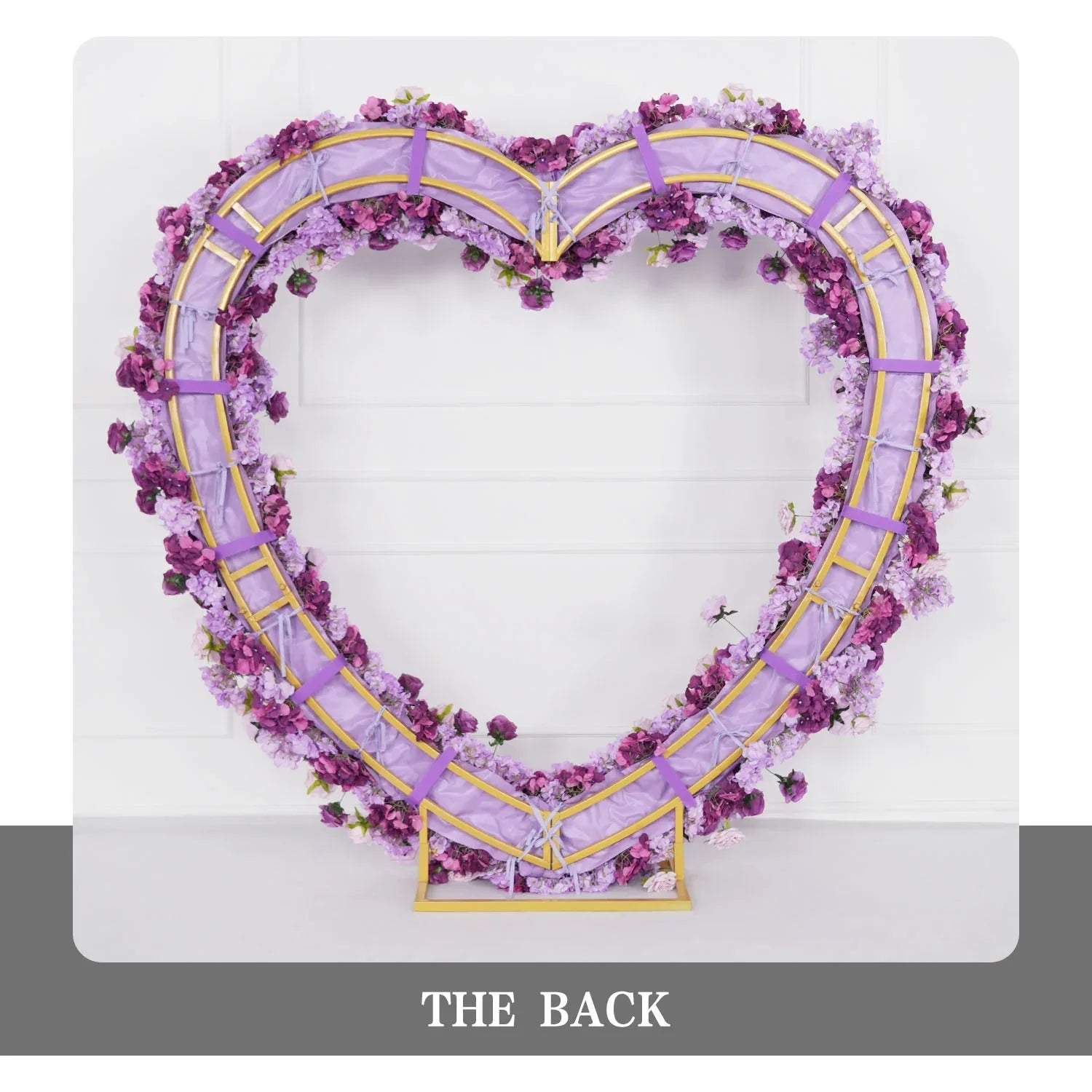 Artificial Purple Rose Heart Arch Wedding Decor SET80065 - Uflower