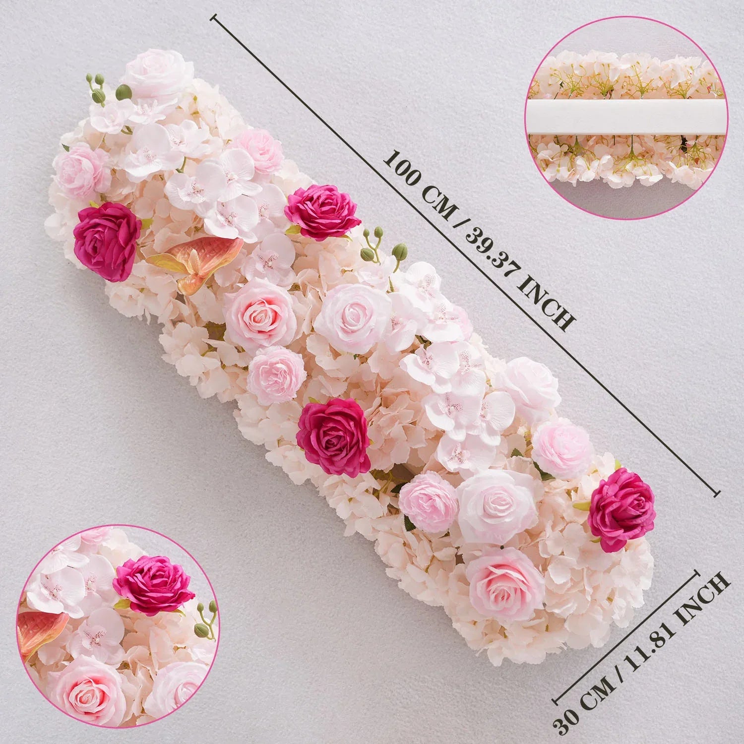Uflower Pink Rose Floral Door Arch Wedding Party Backdrop Decoration SET80206 - Uflower