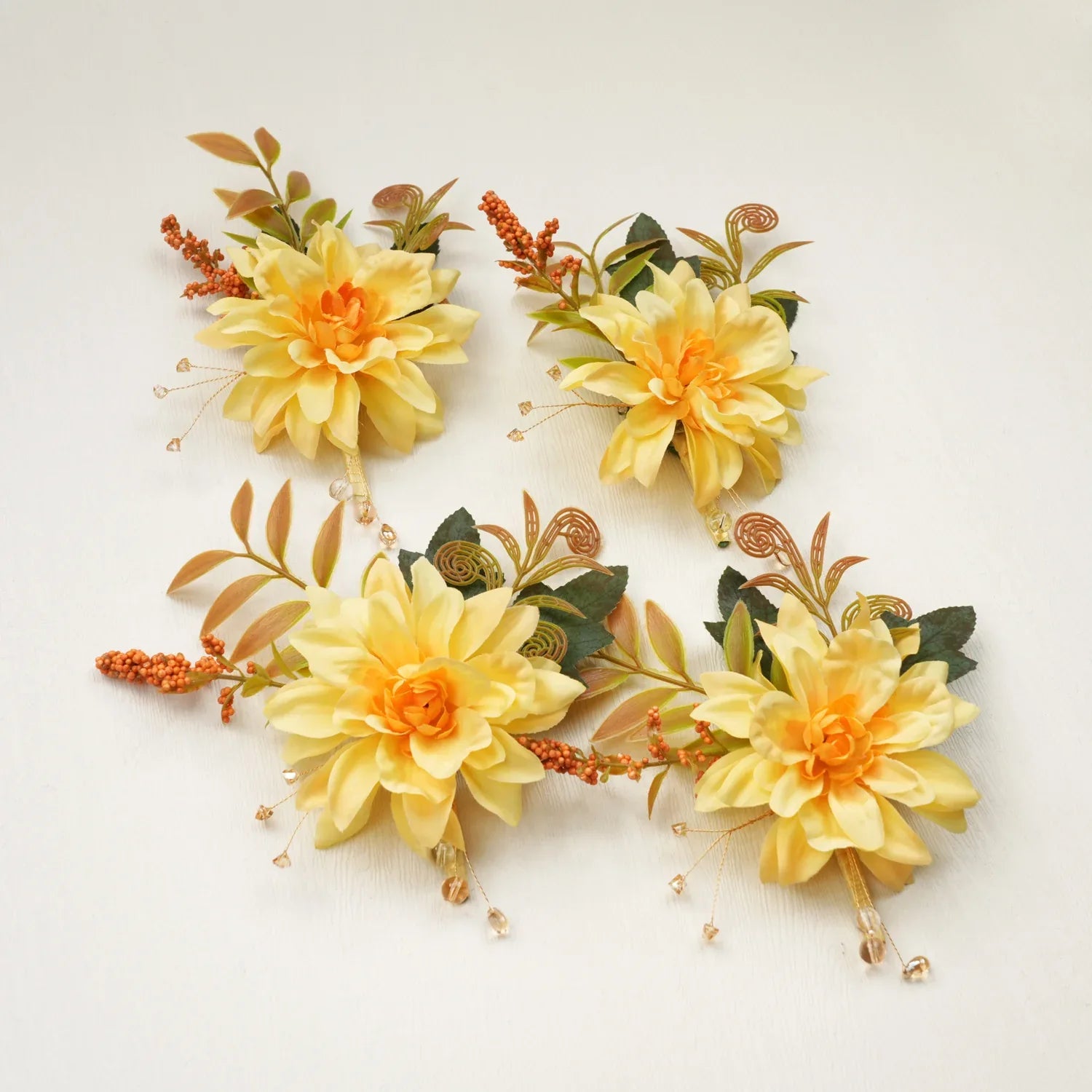 Uflower Boutonnieres in Yellow MG80003-03 - Uflower