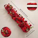 Chemin de table de mariage et de fête Uflower rouge motif floral MC80315-01