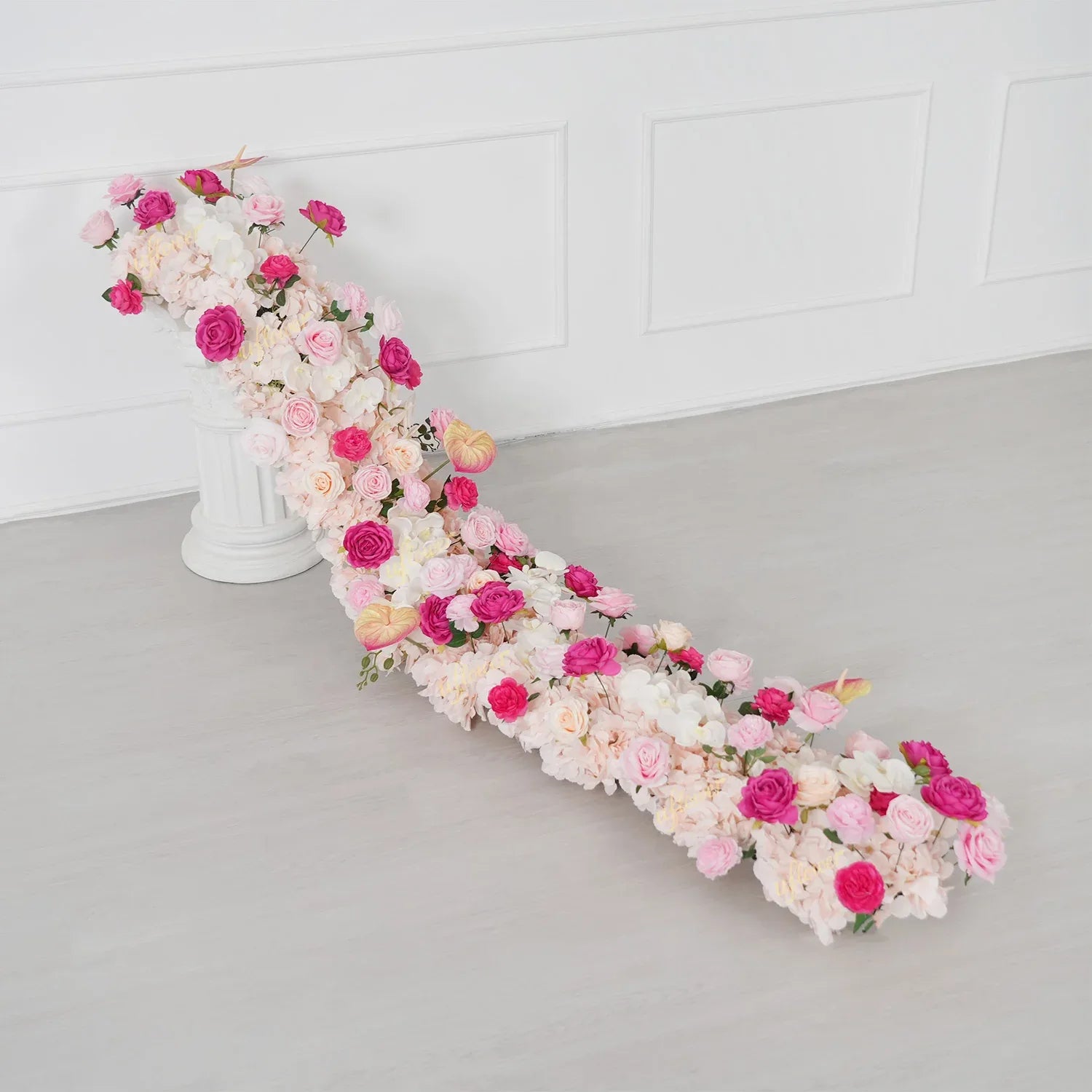 Uflower Pink Rose Floral Door Arch Wedding Party Backdrop Decoration SET80206 - Uflower