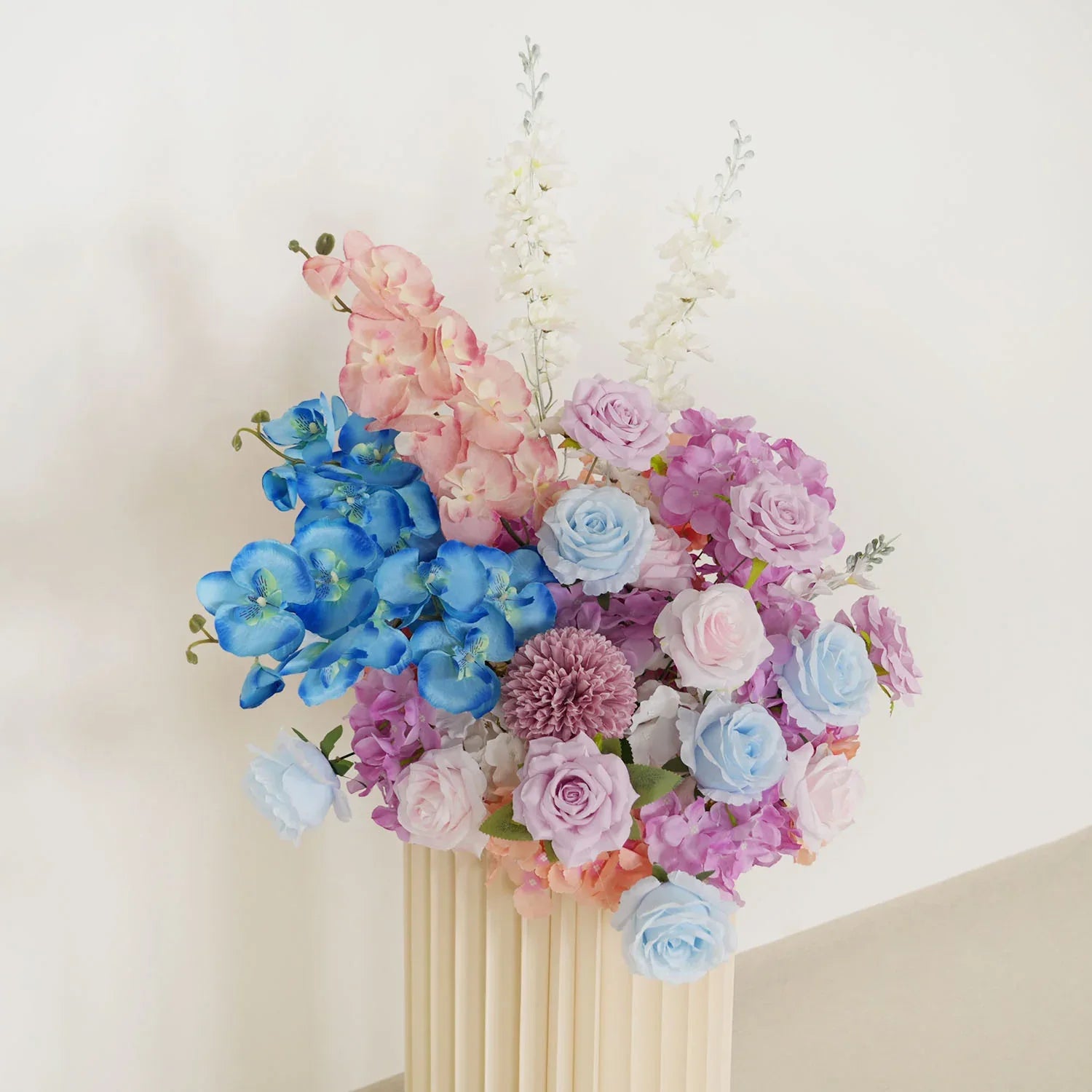 Uflower Purple Blue Rose Wedding Background Arch KT Board Decoration Flower Arrangement SET80105 - Uflower