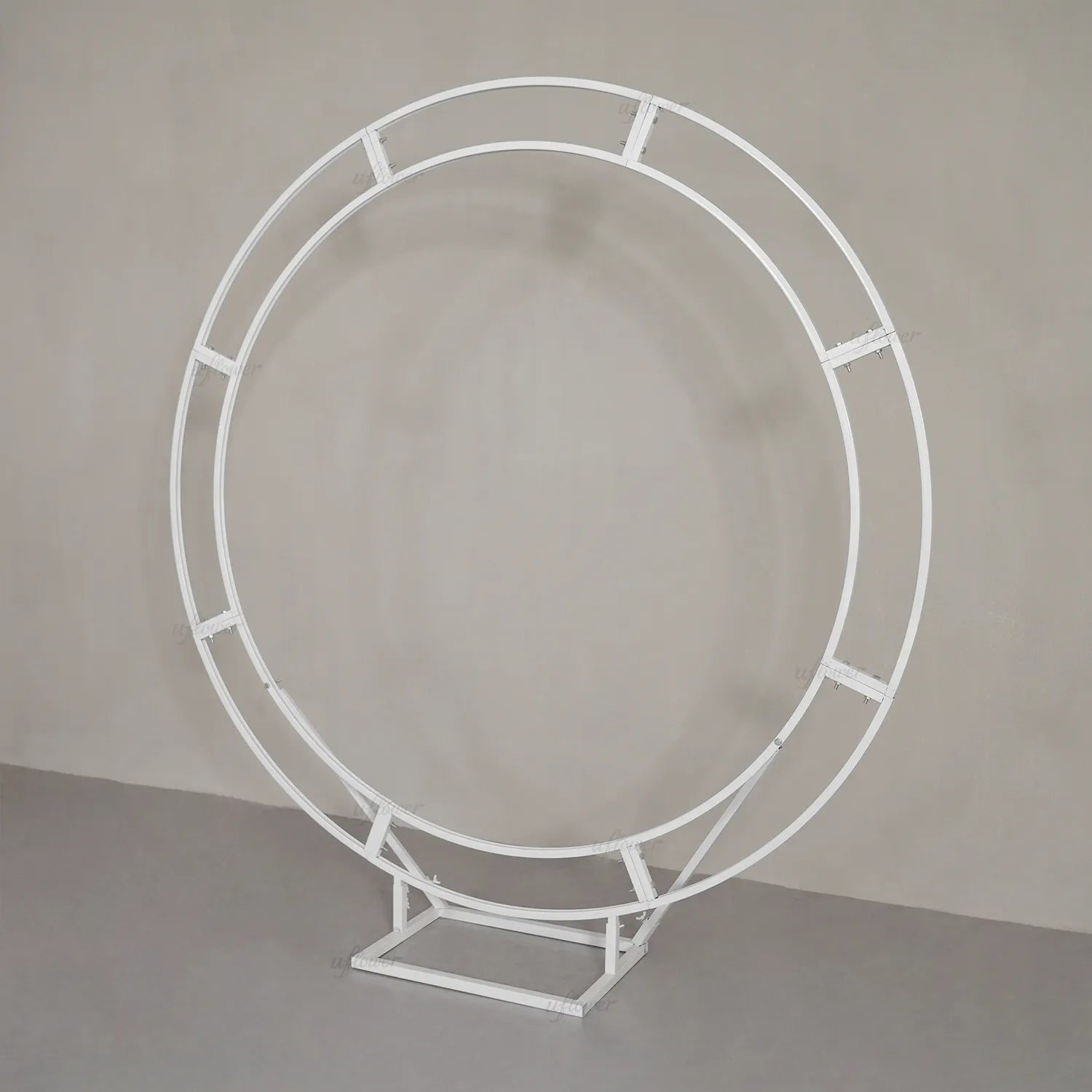 Uflower 2M Round Iron Arch Wedding Ceremony Backdrop Flower Stand MSD80031-01