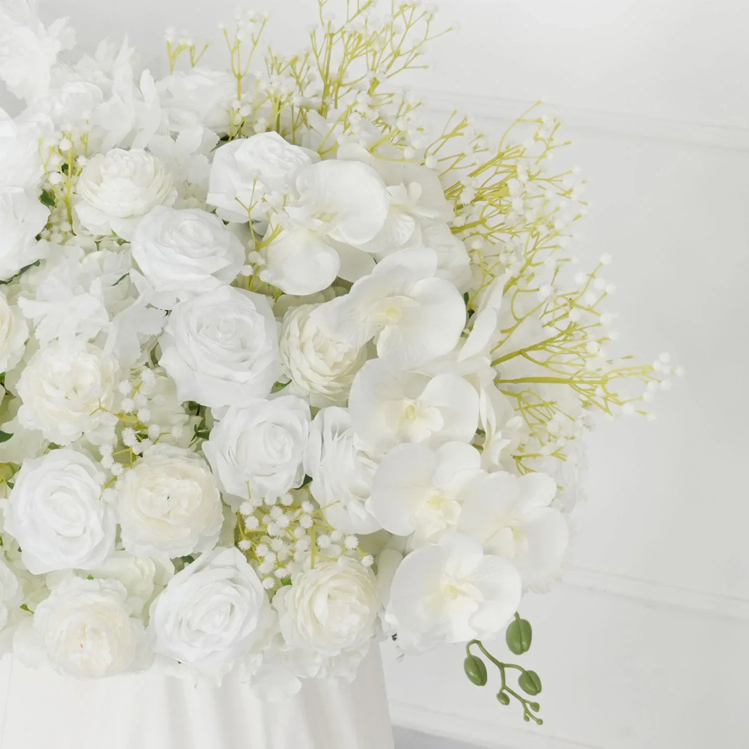 Uflower White Baby breath Rose Wedding Backdrop Arch Decor SET80064-01 - Uflower