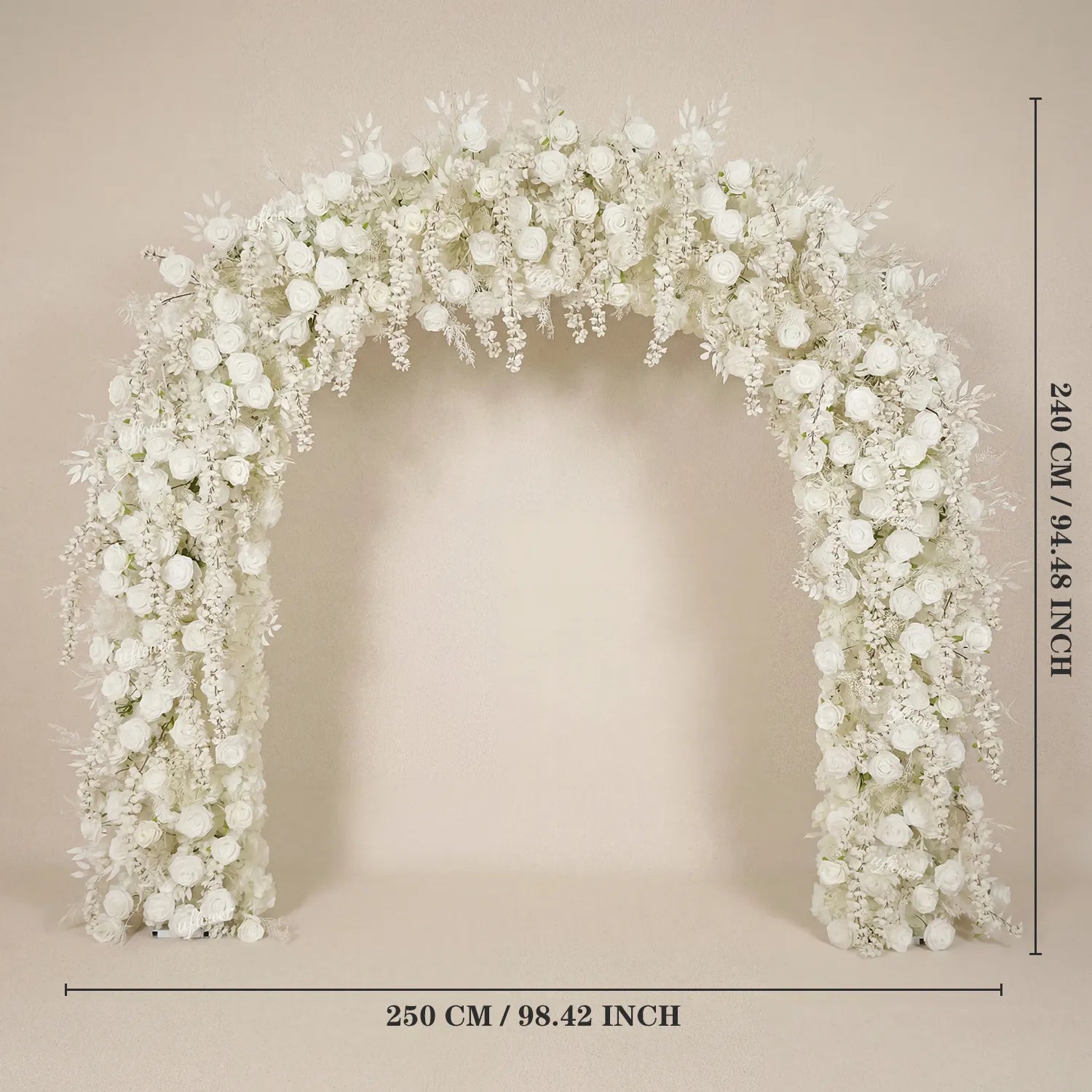 Uflower White Floral Door Arch Wedding Party Backdrop Decoration SET80230