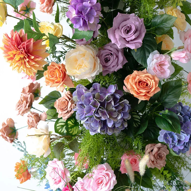 Uflower Colorful Rose Door Arch Floral Arrangement Set DD02731
