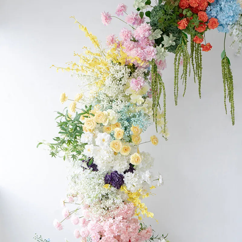 Uflower Mixcolor Rose Door Arch Floral Arrangement Set DD03016