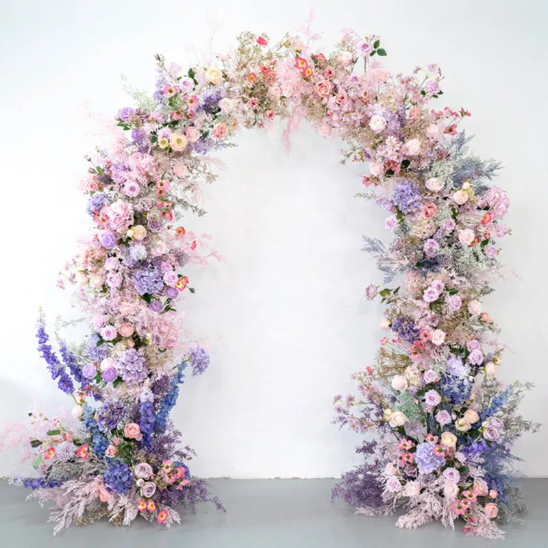 Uflower Pink Rose Door Arch Floral Arrangement Set DD02777