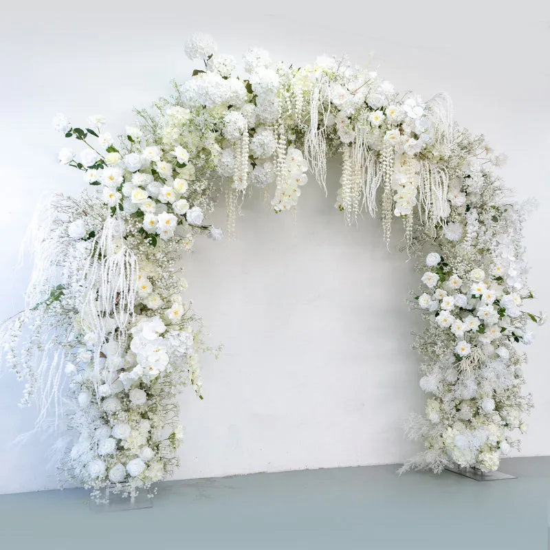 Uflower White Rose Door Arch Floral Arrangement Set DD02747