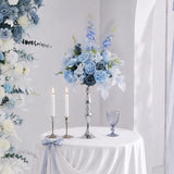 Blue Wedding Decor Set | Horn Arch, Aisle Flowers & Table Centerpieces