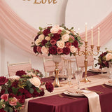 Uflower Red Wedding Decor Set | Horn Arch,Table Centerpiece &Table Runner |Multiple Sizes, One-Stop Styling