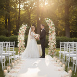 Uflower White 5D Horn Arch Flower Wedding Decor SET80060 - Uflower