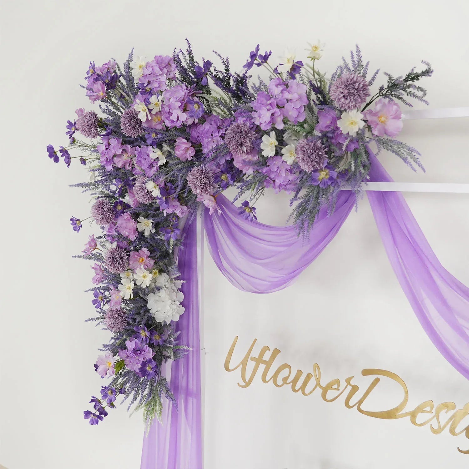 Artificial Purple Lavender Hang Flower Arrangement Wedding Backdrop Decor Props SET80053 - Uflower