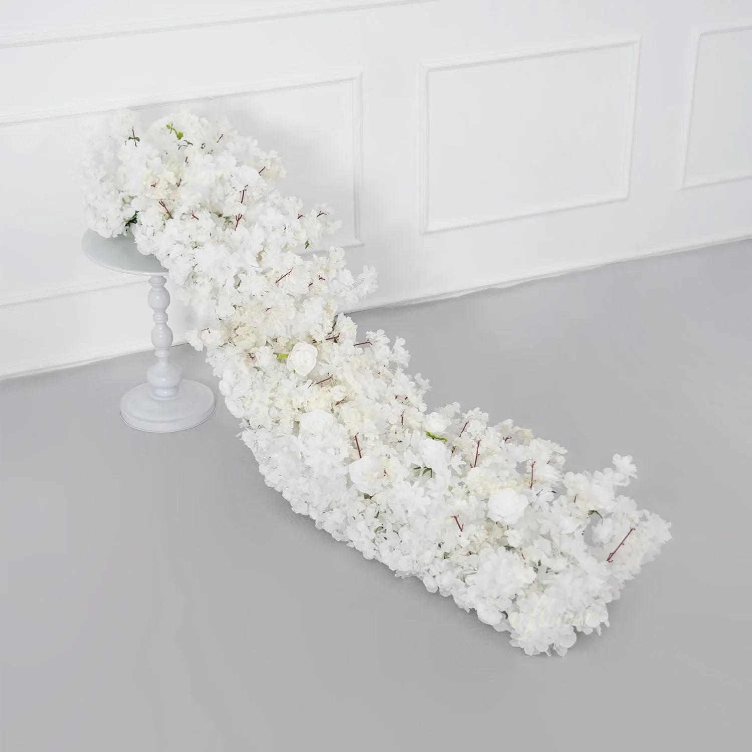 Uflower White Cherry Blossoms Wedding Background KT Board Decoration MC80205 - Uflower