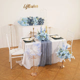 Uflower Smog-Blue Flower Row Decor KT Board Wedding Arrangement Props SET80178 - Uflower