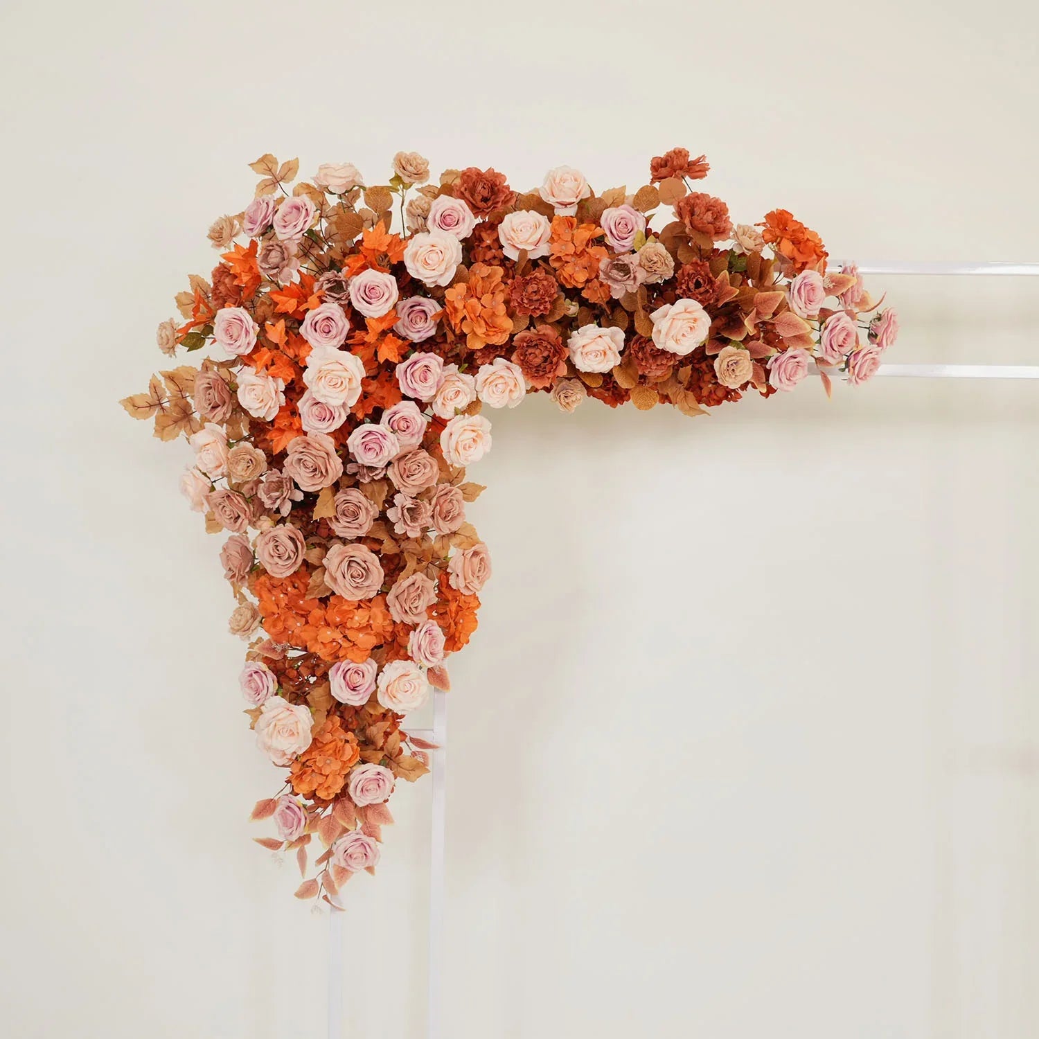 Uflower Artificial Autumn Pink Flower Row Wedding KT Backdrop Decor SET80122 - Uflower