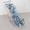 Uflower Blue Table Runner Sofa Floral Wedding Backdrop Decor MC80227-01