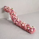 Uflower Purple Pink Floral Arrangement Wedding Party Backdrop Flower Row Decor SET80192 - Uflower