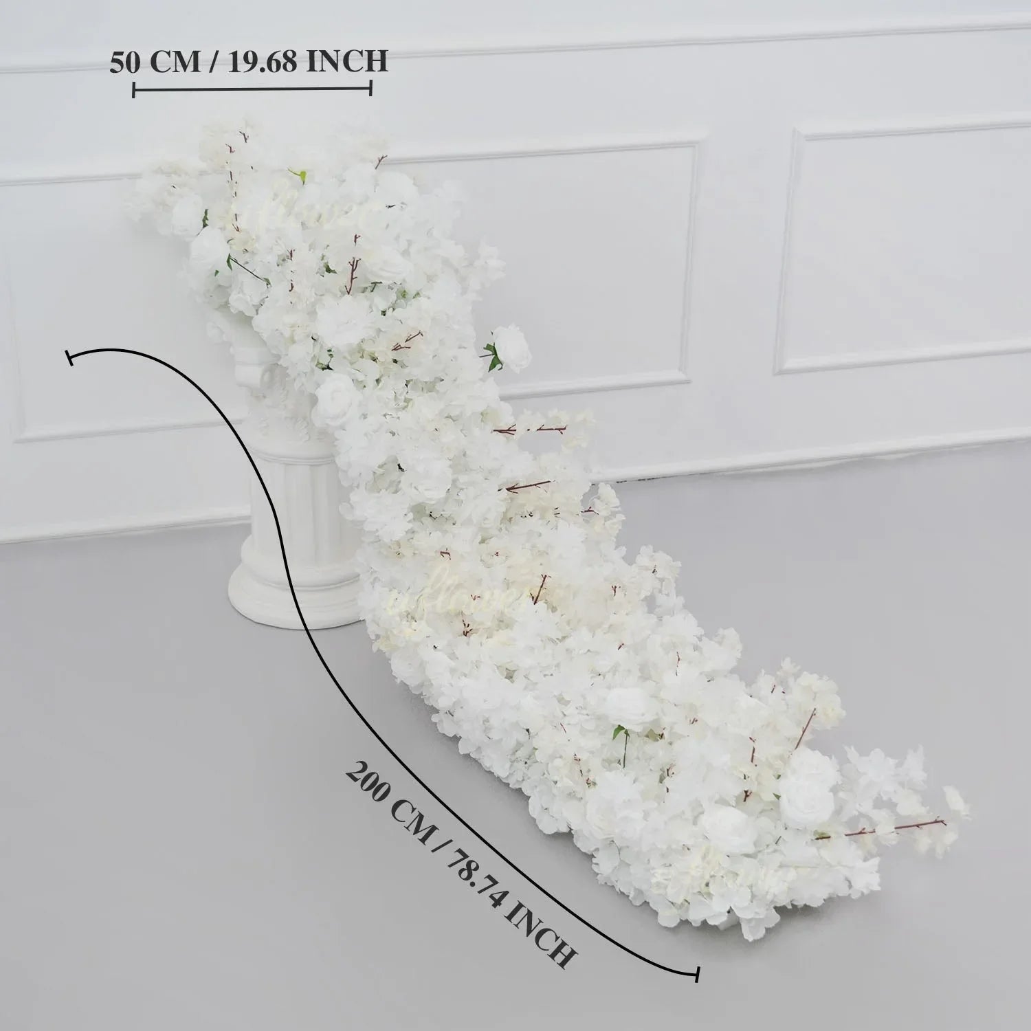 Uflower White Cherry Blossoms Wedding Background KT Board Decoration MC80205 - Uflower