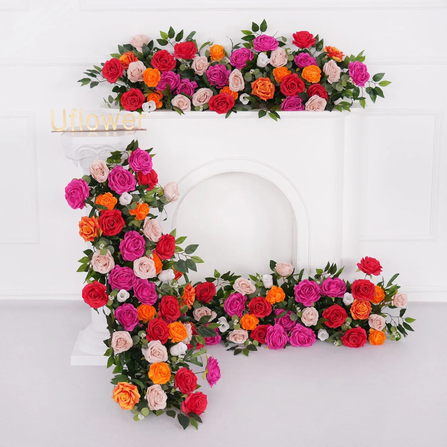 Uflower Colored Sofa Table Runner Floor Flower Arrangement MC80084 - Uflower