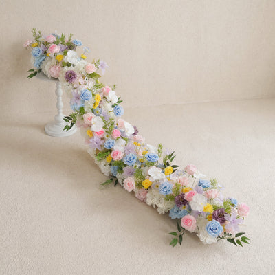 Uflower Pastel Table Runner Sofa Floral Wedding Backdrop Decor SET80246