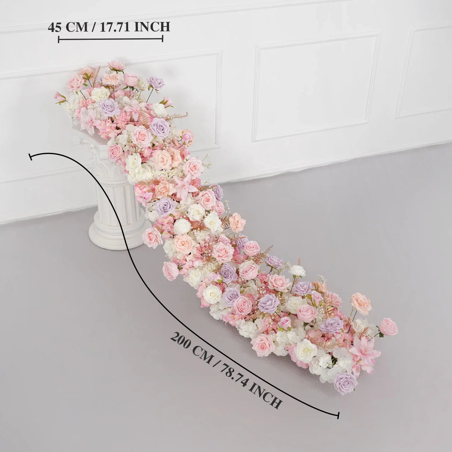 Uflower Pink Purple Rose Floral Door Arch Wedding Party Backdrop Decoration MC80127 - Uflower