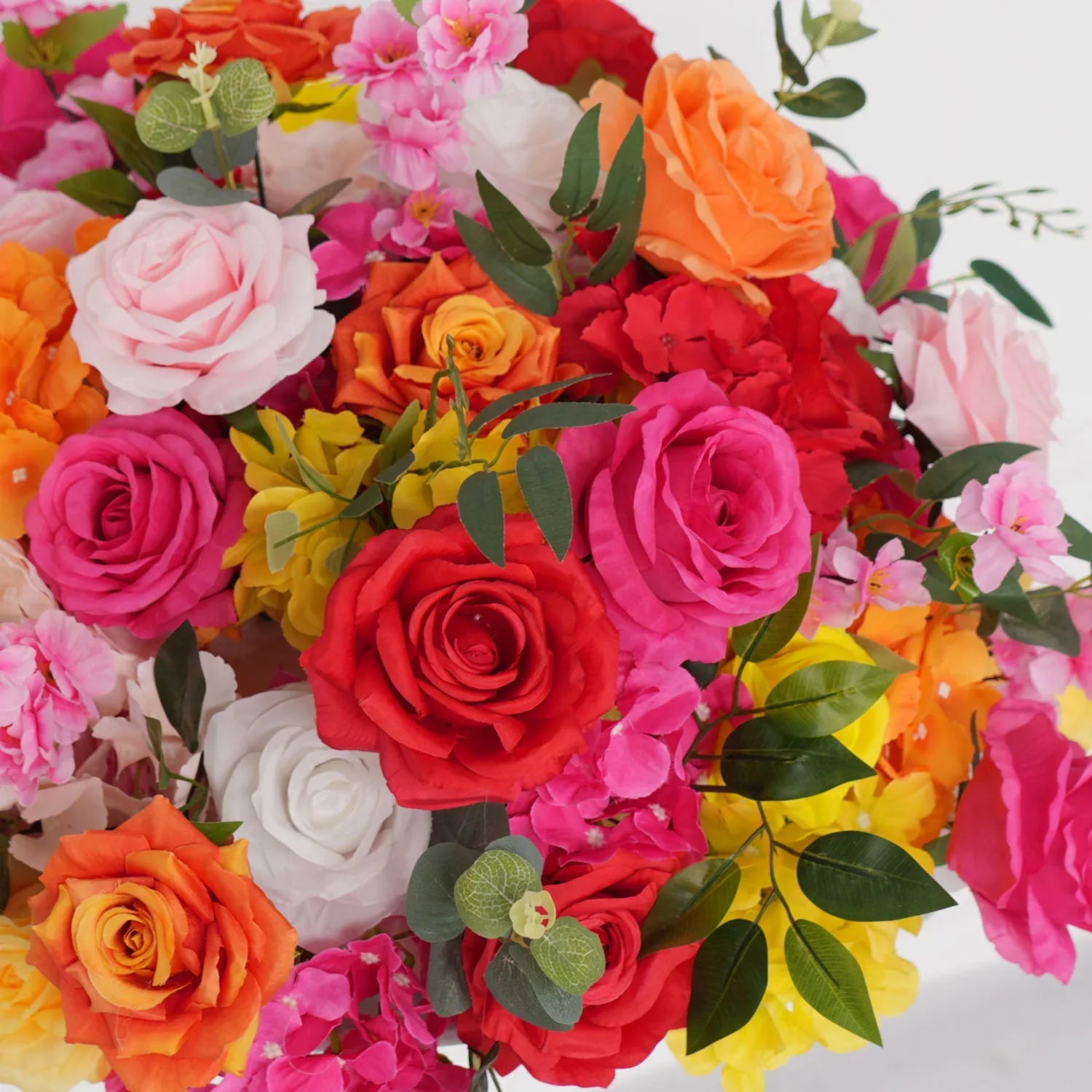 Uflower Colorful Artificial Wedding KT Backdrop Flower Row Decor SET80115 - Uflower