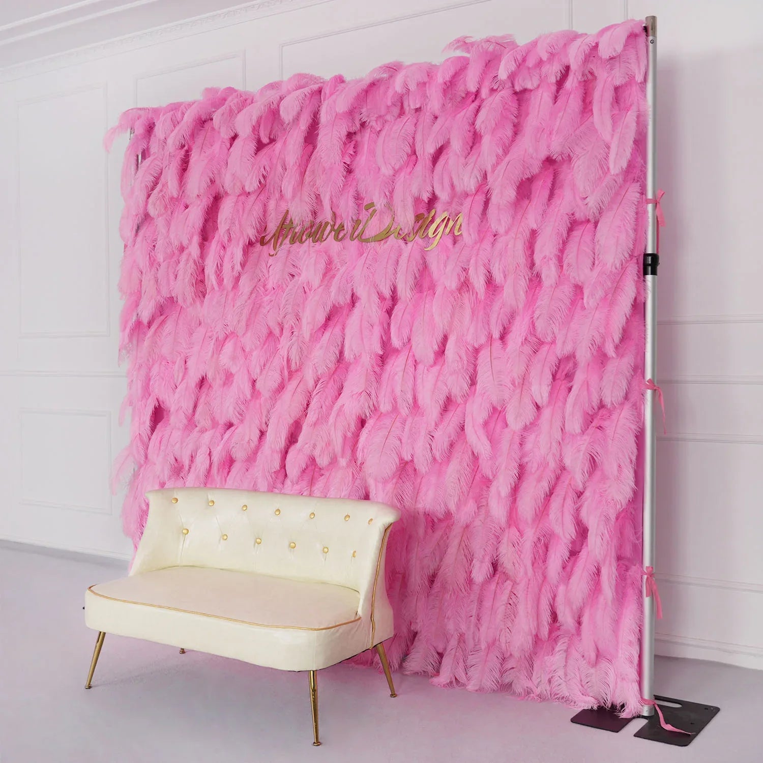 Uflower Artificial Pink 5D Flower Wall Wedding Backdrop Deco Birthday Party SET80088 - Uflower