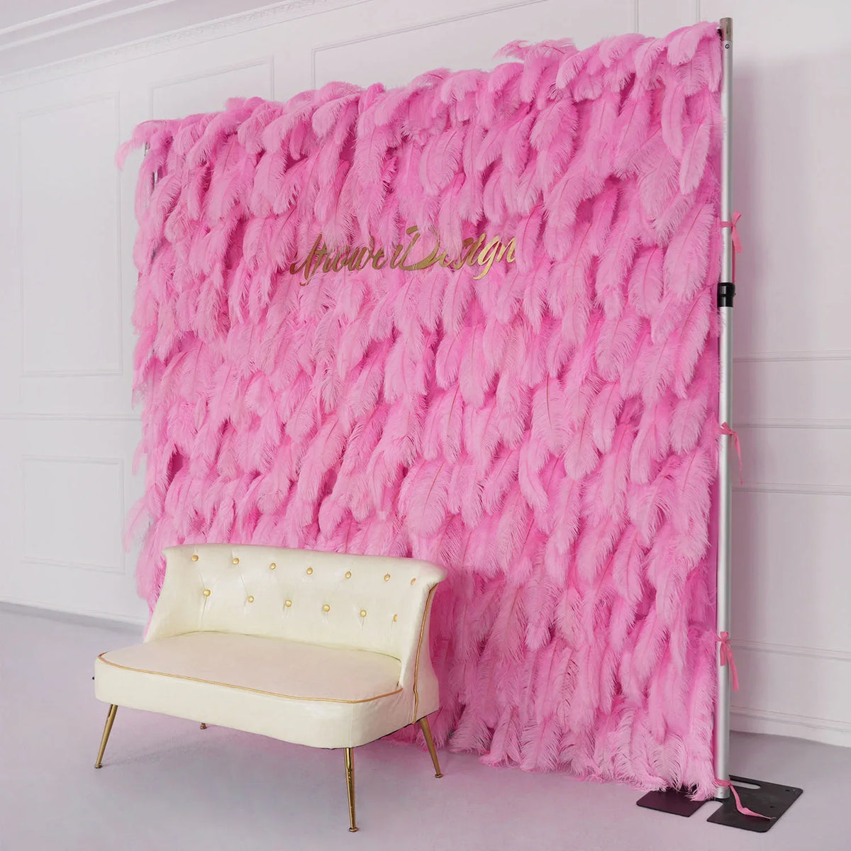 Uflower Artificial Pink 5D Flower Wall Wedding Backdrop Deco Birthday Party SET80088 - Uflower
