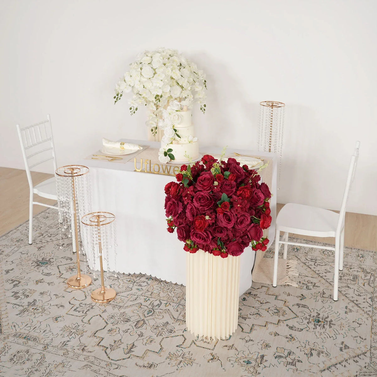 Uflower 50cm Wedding Table Centerpieces Flower Ball MB80052-01 - Uflower