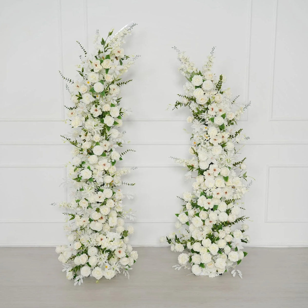 Uflower White Greenery Arrangement Floral Horn Arch Wedding Party Backdrop Decor SET80189 - Uflower