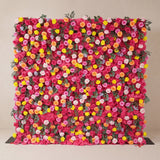 Uflower Coral Rose & Orange Floral Wall Wedding Backdrop Birthday Party Decor SET80240