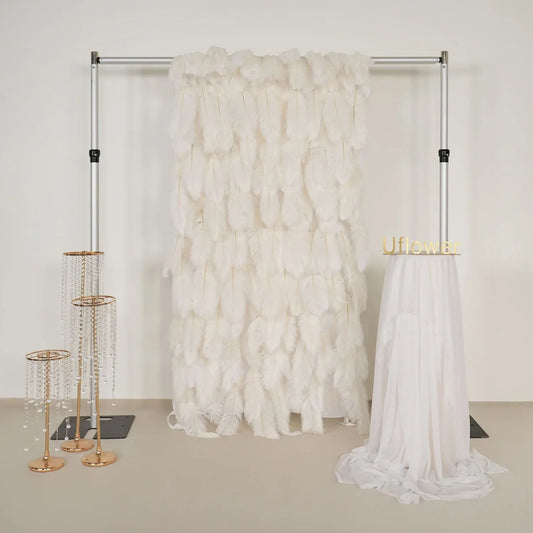 Uflower Artificial White 5D Flower Wall Wedding Backdrop Decoration MA80024-01 - Uflower